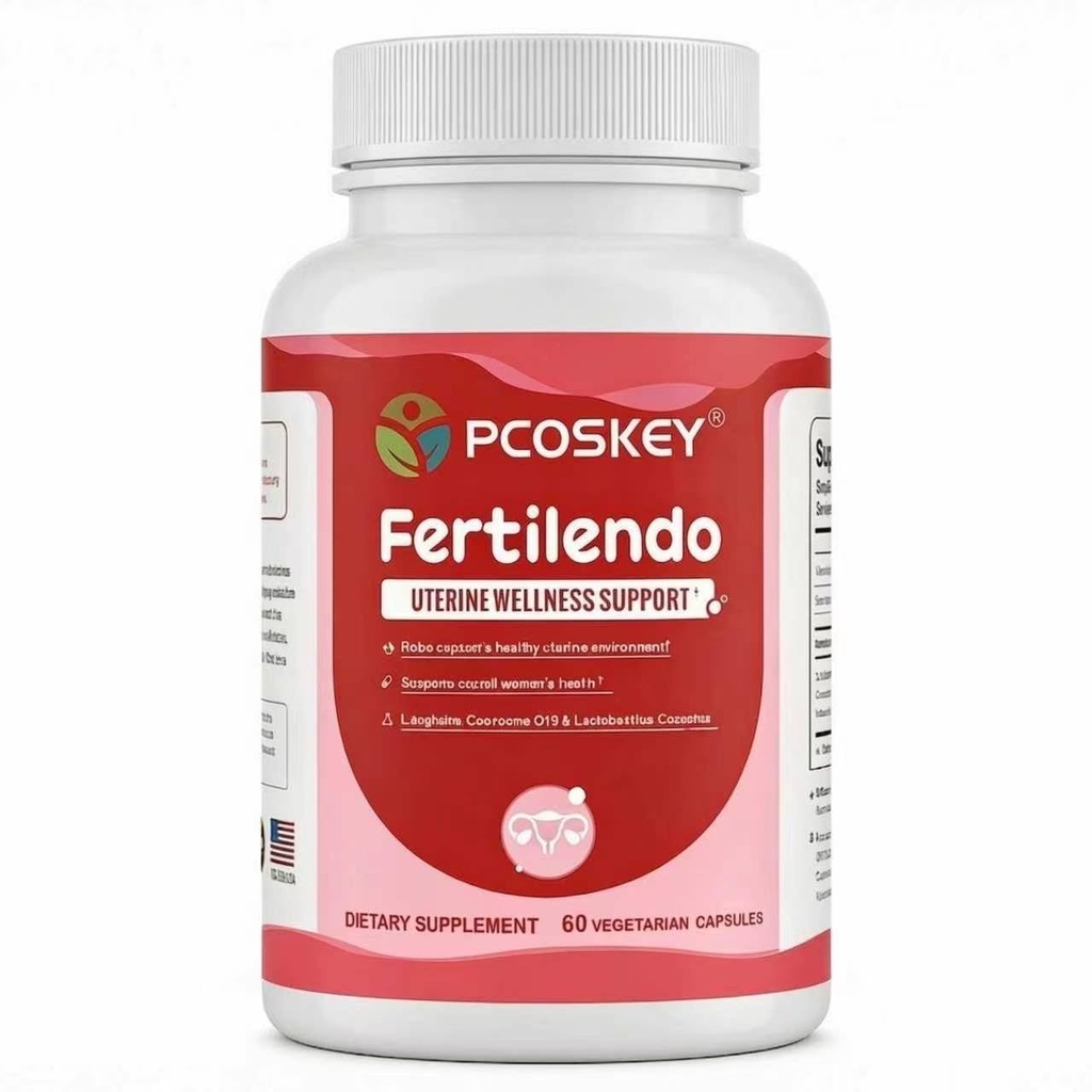 Supplément de bien-être utérin en fertilendo pour femmes avec L-Arginine, CoQ10, Extrait d'écorce de pin et Lactobacillus Crispatus Hormone Balance & Reproductive Health Support 60 Capsules de Veggie