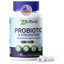 Prébiotiques et probiotiques pour les hommes et les femmes – 60 milliards CFU avec 10 souches – Pré et probiotiques avec Acidophilus pour l'Immune, la Santé Gut, Soutien digestif, Constipation, Diarrhée, Gaz et Bloating -30ct