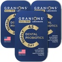 Menthes probiotiques buccales - 3 milliards d'UFC pour les probiotiques dentaires pour les dents et les gencives - Meilleur rafraîchissement respiratoire avec Lactobacillus Salivarius - Probiotiques buccaux pour la mauvaise haleine -135 comprimés en étain
