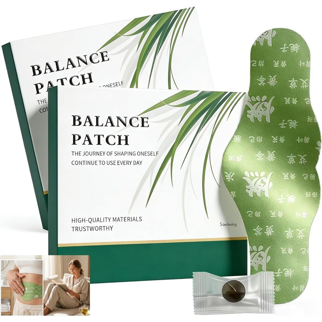2 boîtes Balance Patch, japonais à base de plantes Stomach Patch avec des ingrédients à base de plantes, favorise le confort abdominale, non-irritant et confortable adhésif, facile d'utilisation topique (10 Patches)