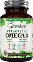 Huile d'algue - Vegan DHA Omega 3 Suppléments d'huile de poisson - Booster de cerveau, supplément et vitamine prénatale - Fournit un cœur en santé et un soutien immunitaire - Supplément d'algues sans Burpless - 60 mini softgels de poisson