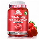 Gommies complexes de vitamine B sans sucre - Vitamine B12, B7, B6, B3 (Niacine), B5, B8, B9 (Flate)- Troisième partie testée- Prénatale, régime végétalien, Adultes âgés - B Supplément complexe de vitamine - 60 bouteilles de gommy