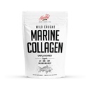 ALIMENTS SAINTS Poudre de collagène marin 16 Oz - provenant de poissons sauvages, pescatarien, certifié Keto et non-OGM vérifié - facile à mélanger dans l'eau - 45 portions