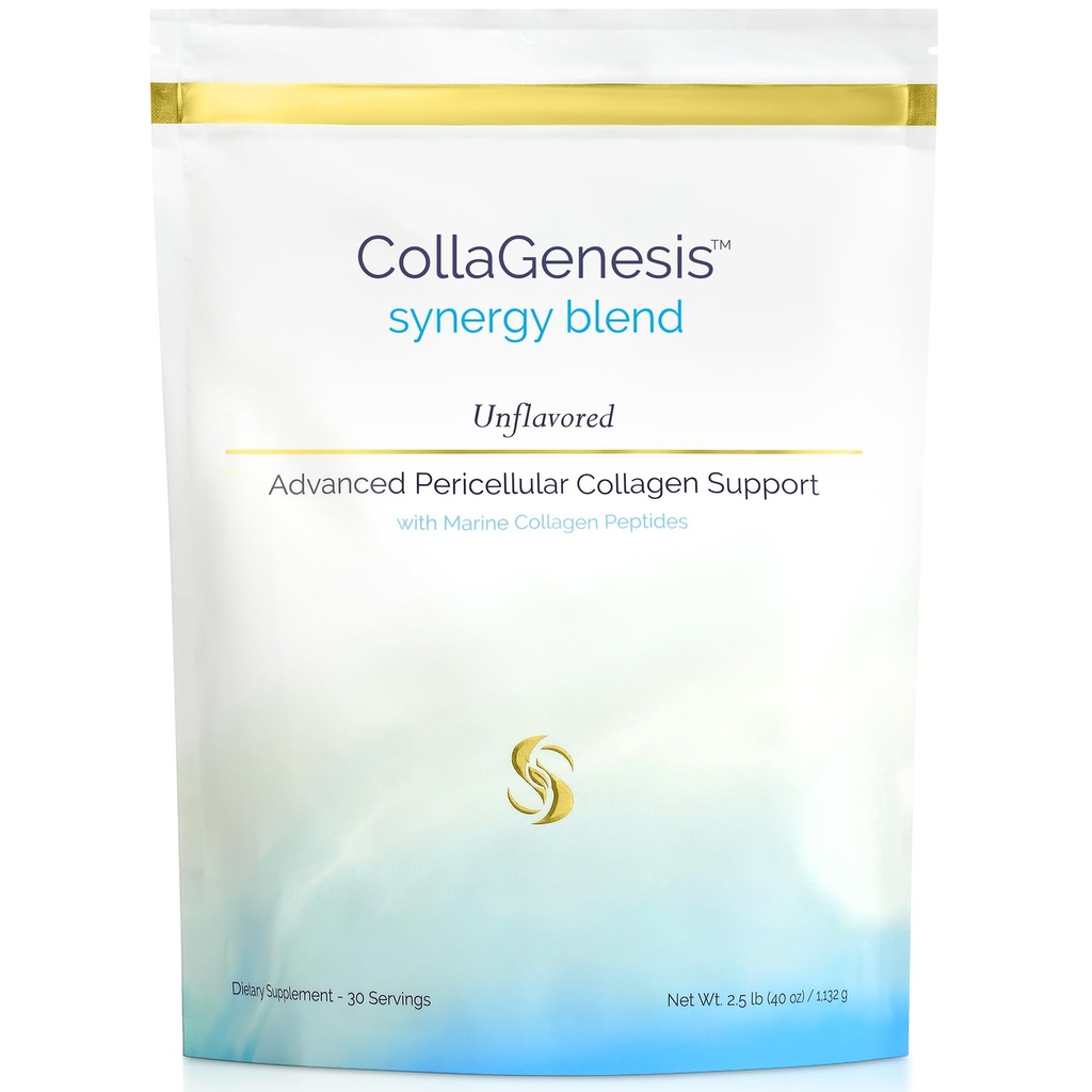CollaGenesis™ – Complete Collagen Support System – Marine Collagen Peptides, 25g Protein, MSM & Hyaluronic Acid, Complete Amino Acid Profile, 18 Vitamins & Minerals – Unflavored – 2.5 lb