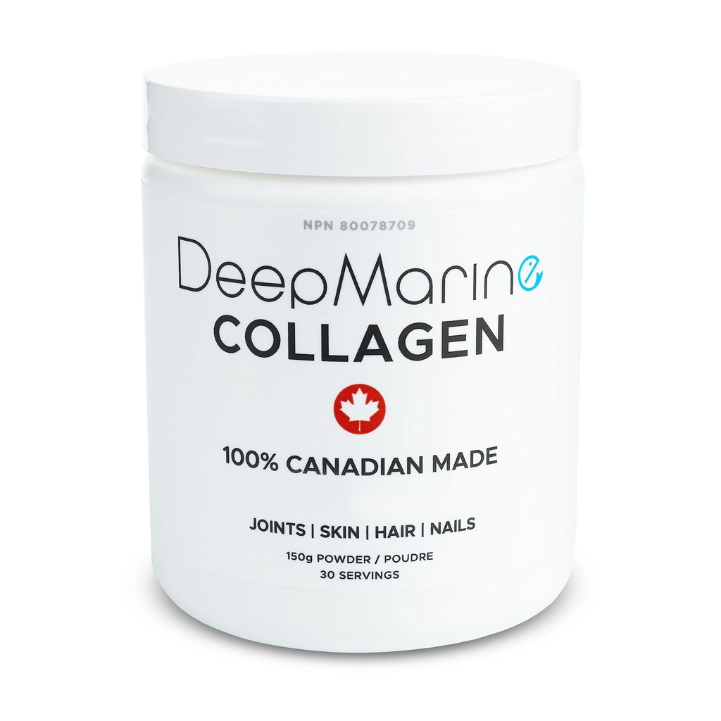Collagène marin profond Peptides de collagène fabriqués à 100 % au Canada, poudre de collagène sauvage, collagène marin hydrolysé - 30 jours d'approvisionnement - Sans gluten, sans goût, sans odeur, Keto et Paléo