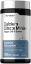 Horbäach Calcium Citrate avec vitamine D3 et Boron.com 150 Comprimés Supplément pour les hommes et les femmes.