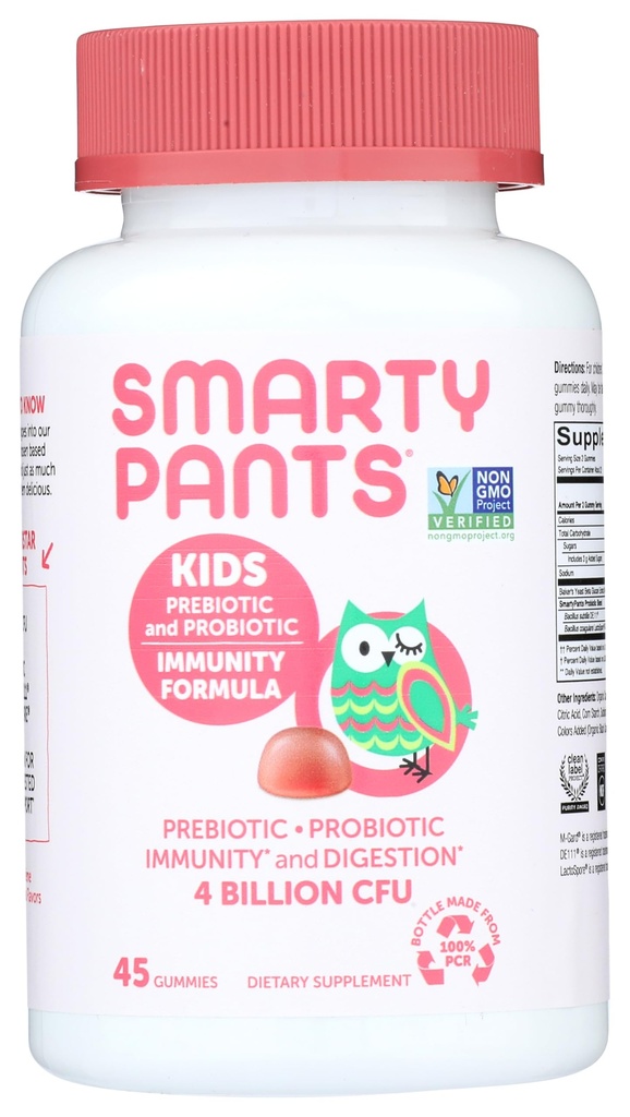 SmartyPants Probiotique pour enfants complet, crème de fraise, 45 comte