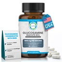 Sulfate de glucosamine KCL avec Chondroïtine & MSM - Suppléments articulaires pour les femmes et les hommes - Supplément de glucosamine Chondroïtine MSM - Soutient la santé, la flexibilité et la mobilité conjointes – Fabriquées aux États-Unis,100 capsules