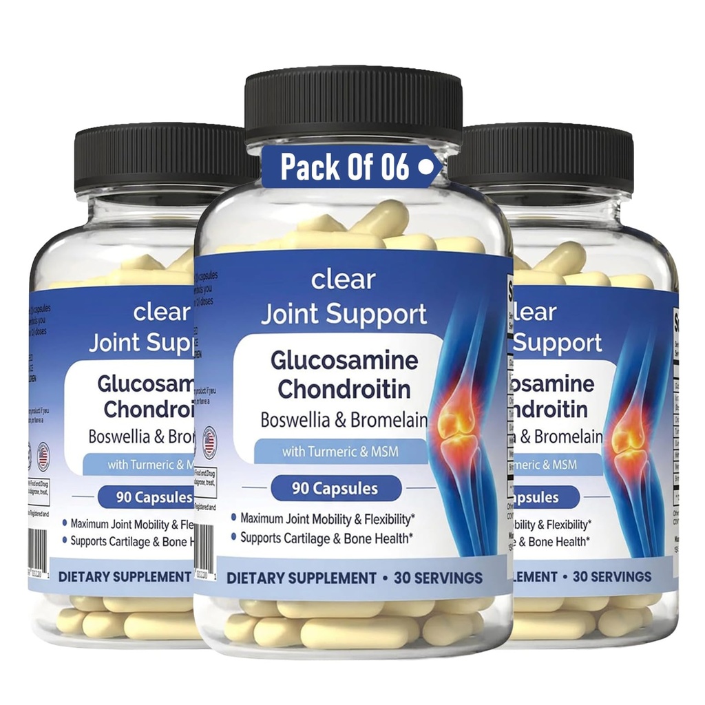 Glucosamine Chondroïtine MSM avec Turmeric & Boswellia 540 Capsules (en anglais seulement) Supplément de soutien conjoint 8-en-1 pour la flexibilité et la mobilité (en anglais seulement) Supplément de soutien conjoint pour hommes et femmes (en anglais seulement)