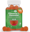 Maxi-Santé Vitamine C Gommies avec Zinc - Maxi-Santé Vitamine C avec Zinc pour les enfants et les adultes - Support respiratoire et amplificateur - Pas de conservateurs et arômes artificiels - 60 Gommies en forme de fruits