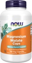 MAINTENANT compléments alimentaires, bouchons de malate de magnésium contenant 95 mg de magnésium élémentaire, support du système nerveux*, 180 capsules de légumes