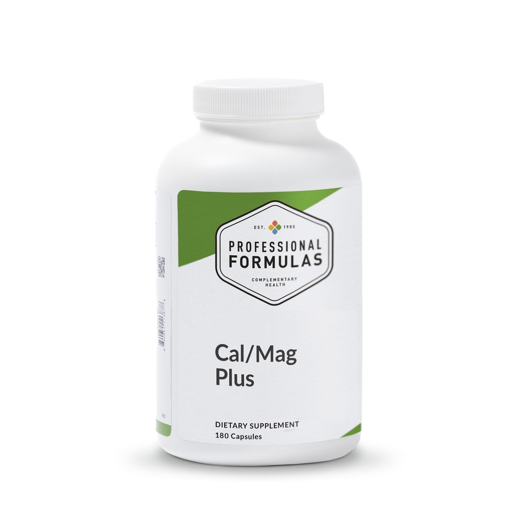Professional Formulas Cal/Mag Plus – Calcium, Magnesium, Vitamin D3 & Boron – Highly Absorbable Mineral Complex for Healthy Bone Density, Muscle Function & Nutrient Metabolism – 90 Capsules