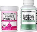 CHOIX du médecin Femmes Probiotique 30ct + Bloat & Gas Probiotique 30ct - Groupe avancé de santé digestive pour les femmes
