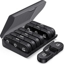 PULIV Organisateur hebdomadaire de pilules 3 fois par jour, Pill Box portable de voyage 7 jours avec grands contenants de pilules, cas de pilule à proof léger pour les vitamines, médicaments, suppléments et huiles de poisson (noir)