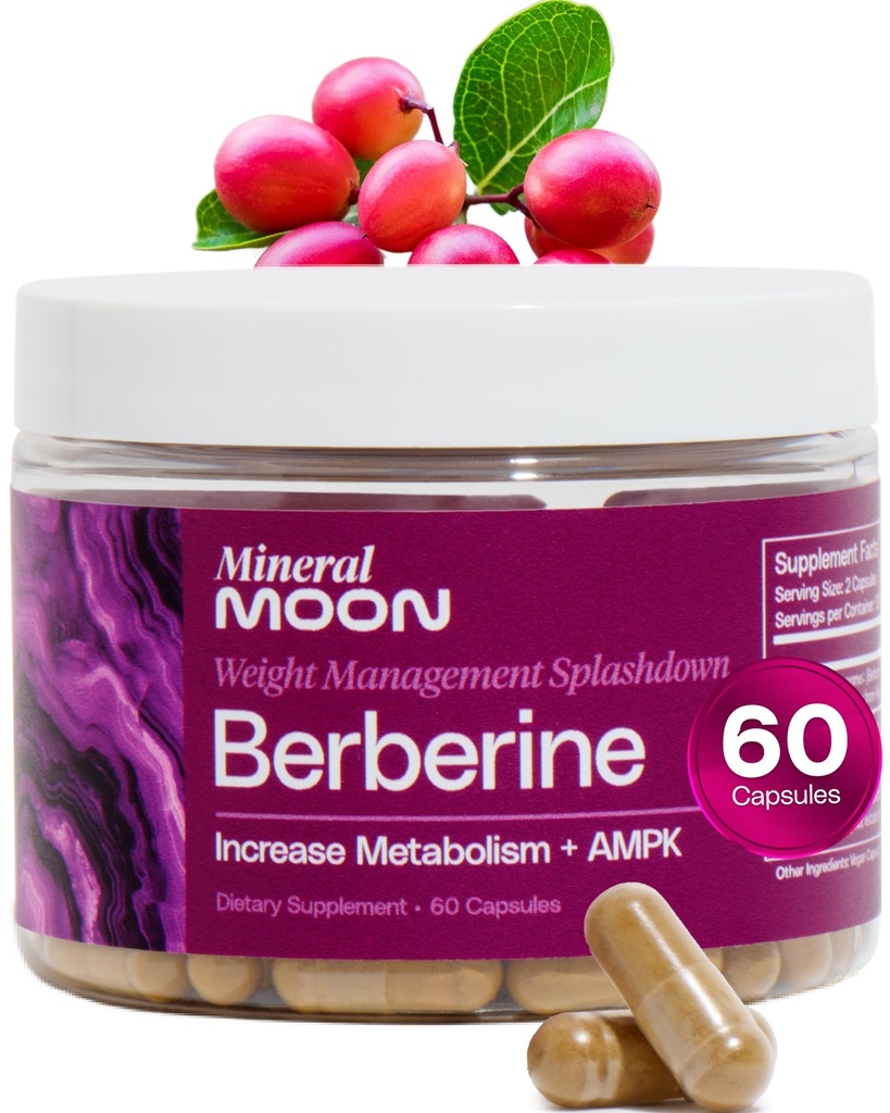 Premium Berberine Supplement Body Composition, 60 Capsules - with Cissus Quadrangularis & Berberine Phytosome - Supports Overall Wellness