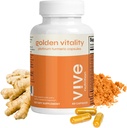 Gélules curcumines curcumines dorées Vitalité dorée - Mélange platine avec 95% Curcuminoides, Glucosamine, Chondroïtine, MSM & BioPerine - Soutien articulaire et os - 60 Compte, 30 jours d'approvisionnement