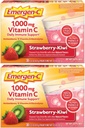 Emergen-C 1000mg Vitamine C Poudre, Fraise Kiwi Flavor, Antioxydants, B Vitamines et électrolytes, Suppléments de vitamine C pour le soutien immunitaire, 30 Compte (paquet de 2)