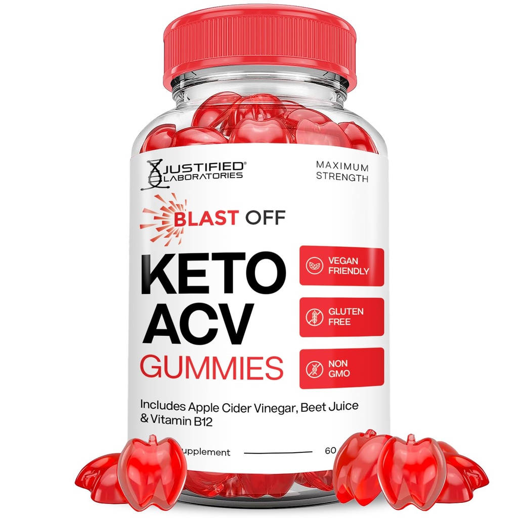 Blast Off Keto ACV Gummies Advanced Formula 1000MG Blast Keto Gummies Apple Cider Vinegar Formulated with Pomegranate Beet Juice Powder B12 Vegan Non GMO 60 Gummys