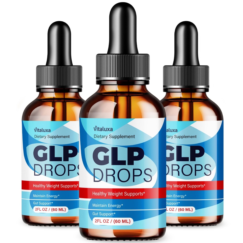 (3 Pack) GLP Drops, GLPDrops Liquid Supplement with Advanced Maximum Extra Strength Formula, All Natural Loss Management Support, GLP-1 Daily Vitamin Health Boost, GLP 1 Reviews, Made in USA (6 oz)