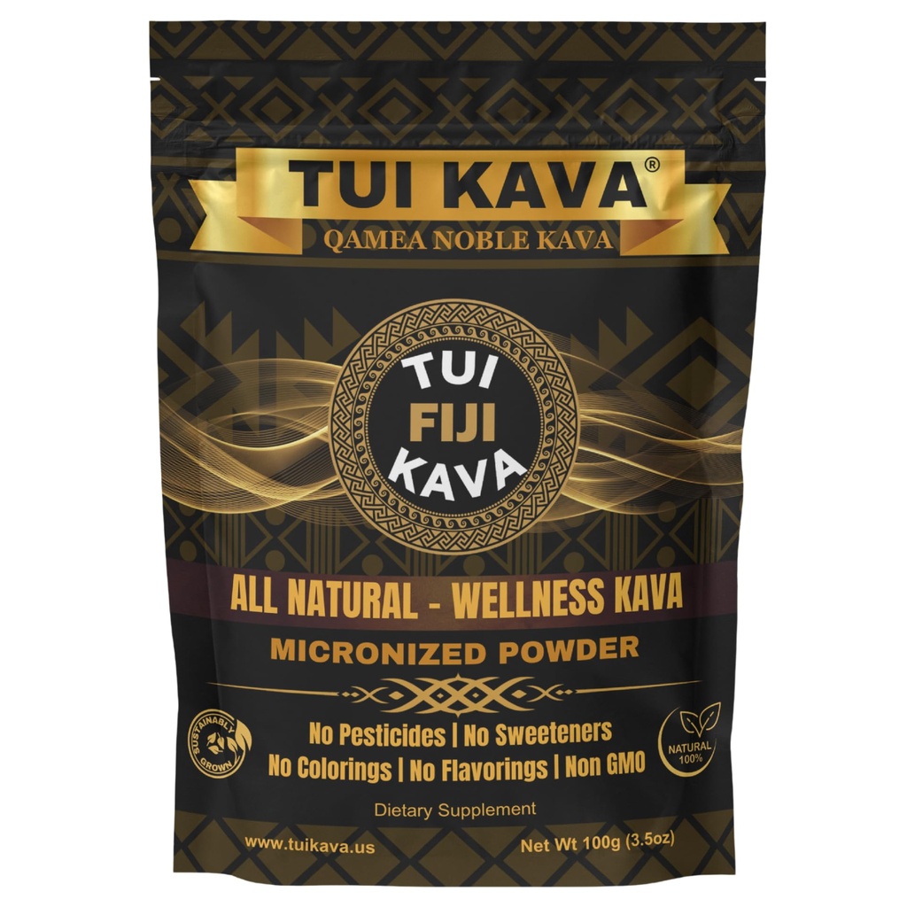Poudre de racine de kava MICRONIZÉ Noble – 100g (3.5oz) Taille de l'essai (en-tête et euphorique)