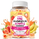 Magnesium Glycinate Gummies for Kids - with L-Theanine, Ashwagandha, Vitamin D3 K2, Magnesium for Kids - Sleep, Calm, Muscle, Relaxation, Cognitive, Sugar Free Strawberry & Banana Filled Gummies 60ct