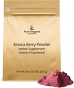 INGRÉDIENTS ORIGINAUX Aronia Poudre de baie (8 oz) Extrait de supplément de fruits, toujours pur, sans additifs ou remplisseurs