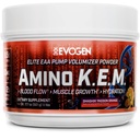 Evogen Amino KEM - Elite EAA Pump Volumizer (Volumisateur de pompe) prend en charge le flux sanguin, la croissance musculaire, l'hydratation (FEA) et les BCAA, mélange d'oxyde nitrique S7 Smashin' Passion Orange (30 portions)