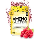 Nutrithority - BCAA poudre, post-entraînement récupération poudre avec BCAAs acides aminés L-Isoleucine, L-Leucine, et L-Valine, améliorer la récupération musculaire et l'hydratation, sans sucre (Rage de framboises) (30 portions)