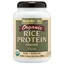 NutriBiotique Certifié Protéine de riz biologique pure, 21 Once, faible teneur en hydrate de carbone Poudre de protéines végétales