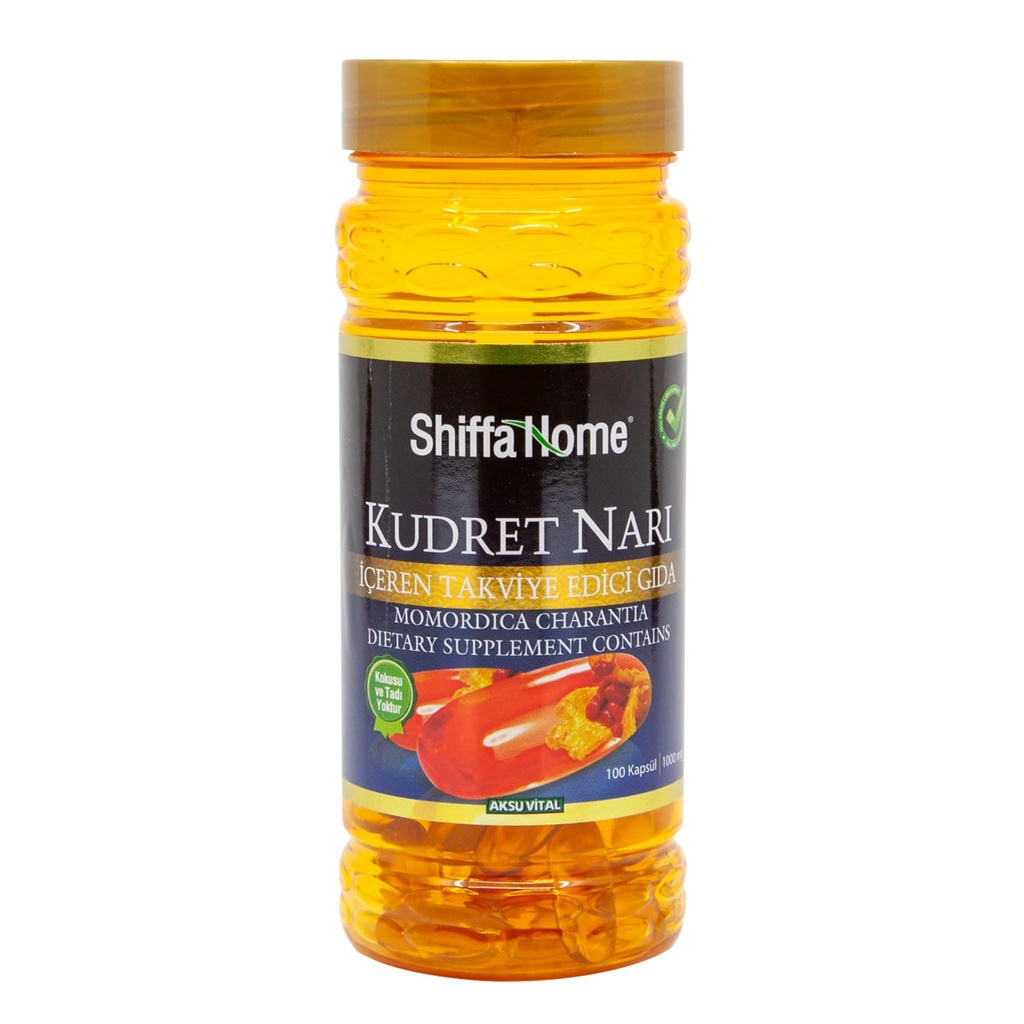 shiffahome Bitter Melon Softgel 1000 mg de Momordica Charantia & Olive Oil , 100 Capsules faciles à avaler pour le bien-être quotidien