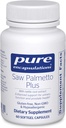 Encapsulations pures Saw Palmetto Plus de sciure avec extrait de racine de nettle pour soutenir la fonction urinaire