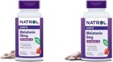 Natrol Melatonin 10mg 200 Comprimés et 5mg 200 Comprimés Fraise-arôme rapide Dissolve Soutien au sommeil Dietary Supplément Bundle