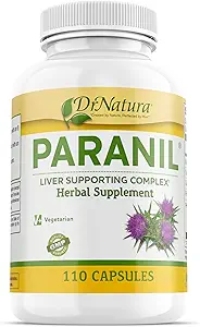 DrNatura Paranil® Nettoyer le foie et les colonies - 17 Herbal Complex with Milk Thistle for Detoxification, 110 Capsules végétariennes