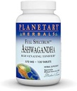 Herbes planétaires Ashwagandha Full Spectrum 570 mg, tonificateur rajeunissant, 120 comprimés