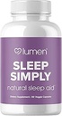 Lumen Naturals aide au sommeil pour les adultes, supplément à base de plantes avec la mélatonine, racine valériane, Magnésium, soutien au sommeil profond pour promouvoir le sommeil profond calme pour un meilleur repos - 60 capsules
