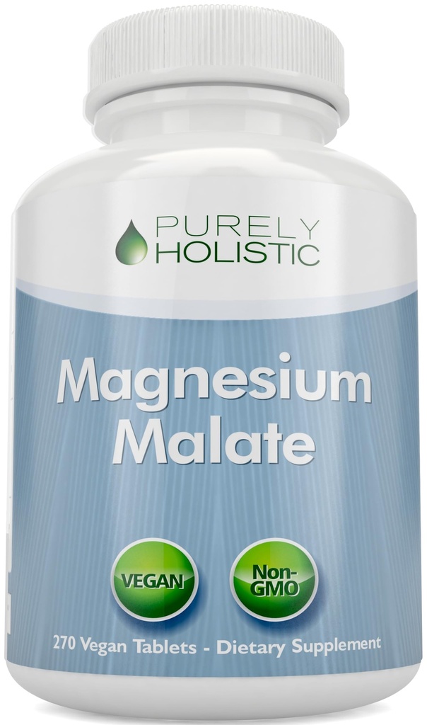 Magnesium Malate 400MG Elemental Mag Per Serving, 4+ Month Supply, Vegan