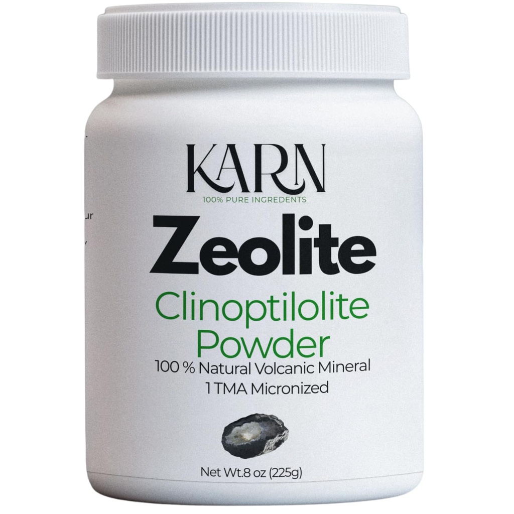 Zeolite Powder | 8 oz (225gr) | Ultra FINE Less-Than 1 µm | Clinoptilolite 95% | 3X Activated | Pure Powder