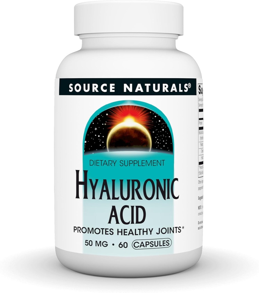 Source Naturals Acide hyaluronique, favorise des articulations saines*, 50mg - 30 capsules