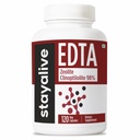 STAY ALIVE EDTA Capsules 1500mg with Zeolite 98% and Kale Extract Powder, 120 Pills, Non-GMO & Gluten Free Calcium Disodium EDTA Supplement