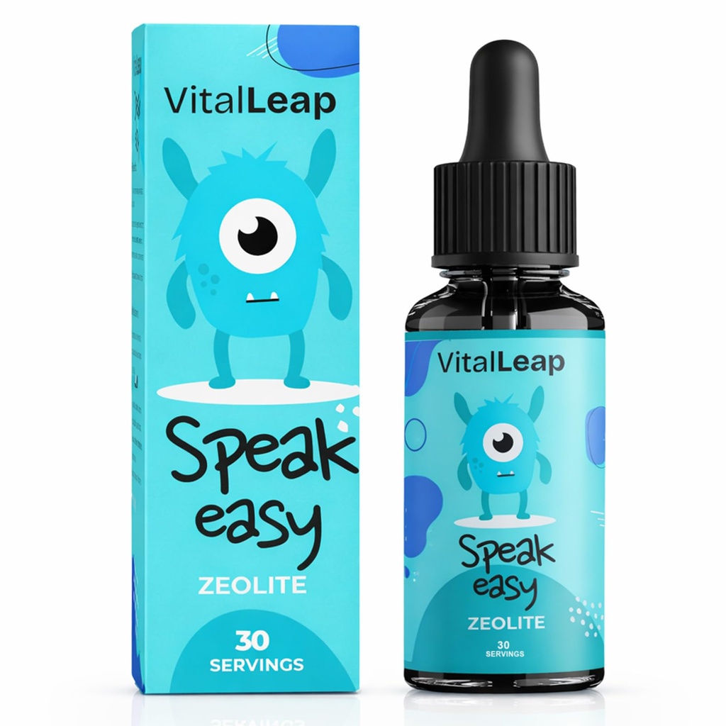 Vitalleap Speak Easy Zeolite Drops for Kids, Liquid Nutritional Formula with Zeolite, Methyl B12 & Vitamin D3, Daily Wellness Support for Kids, Easy Liquid Dropper, Ages 3+, 30 Servings(1pc)