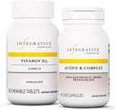 Ensemble thérapeutique intégratif avec complexe B actif, 60 capsules et vitamine D3 125 mcg, 90 croustilles - complexe B actif pour soutenir le métabolisme énergétique* - vitamine D3 pour soutenir la santé des os*