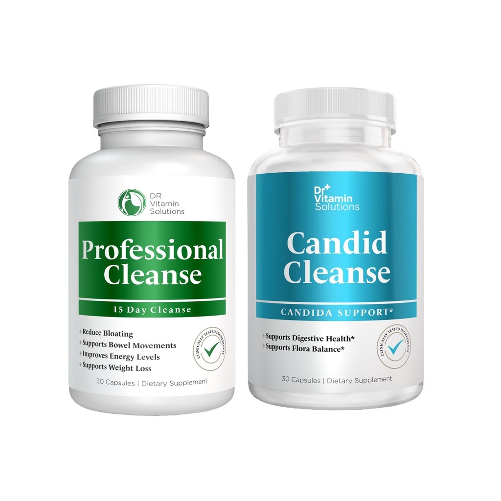 DR VITAMIN SOLUTIONS 15 Day Cleanse Gut Support Candida Cleanse Supplement for Men & Women