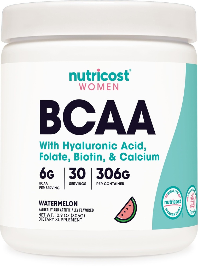 Nutricost BCAA pour les femmes (Watermelon, 30 portions) - formulé spécifiquement pour les femmes - non-OGM et sans gluten