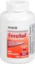 Major FeroSul - Sulfate de fer 325 mg Comprimés - Supplément en fer pour les femmes et les hommes - Comprimés enduits spécialement faciles à avaler - Rouge - 1000 Comprimés
