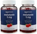 Amazon Basics Mélatonine 5mg, 120 Gommies (2 par portion), Fraise (précédemment Solimo) (paquet de 2)