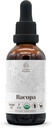 Bacopa USDA Organic.. Extrait sans alcool, gouttes de plantes biologiques, supplément, relaxation, effet cognitif positif.