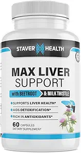 Max Supplément de soutien du foie Choline, Thistle de lait, Extrait d'artichaut, Santé du foie, Ingrédients naturels