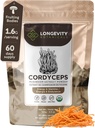 Longévité Botaniques Organic Cordyceps Extrait de champignons Poudre 100g.Concentré 10:1 Ratio.
