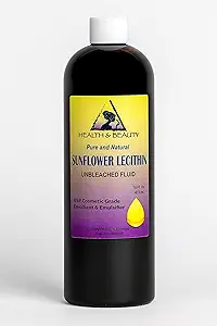 Lécithine Tournesol Emulsifiant liquide non blanchi Stabilisant émollient Pure 16 oz