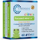 Focused Mind Jr., soutien cognitif pour les enfants, pédiatrie formulé, supplément sans stimulant avec l'inositol, DMAE, sans sucre, végétalien, 60 EZ comprimés fondus